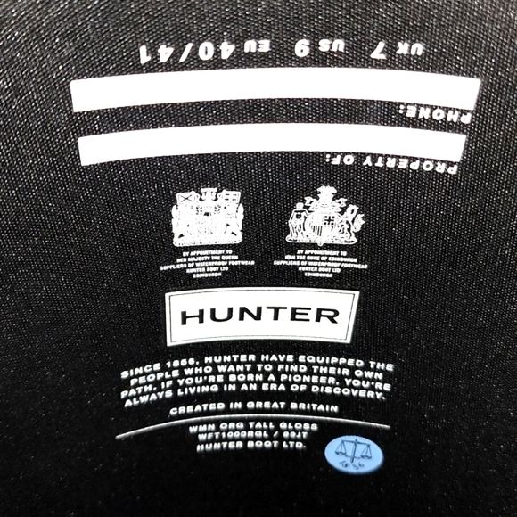 Hunter Original Tall Gloss Rain Boots Black - Picture 15 of 16